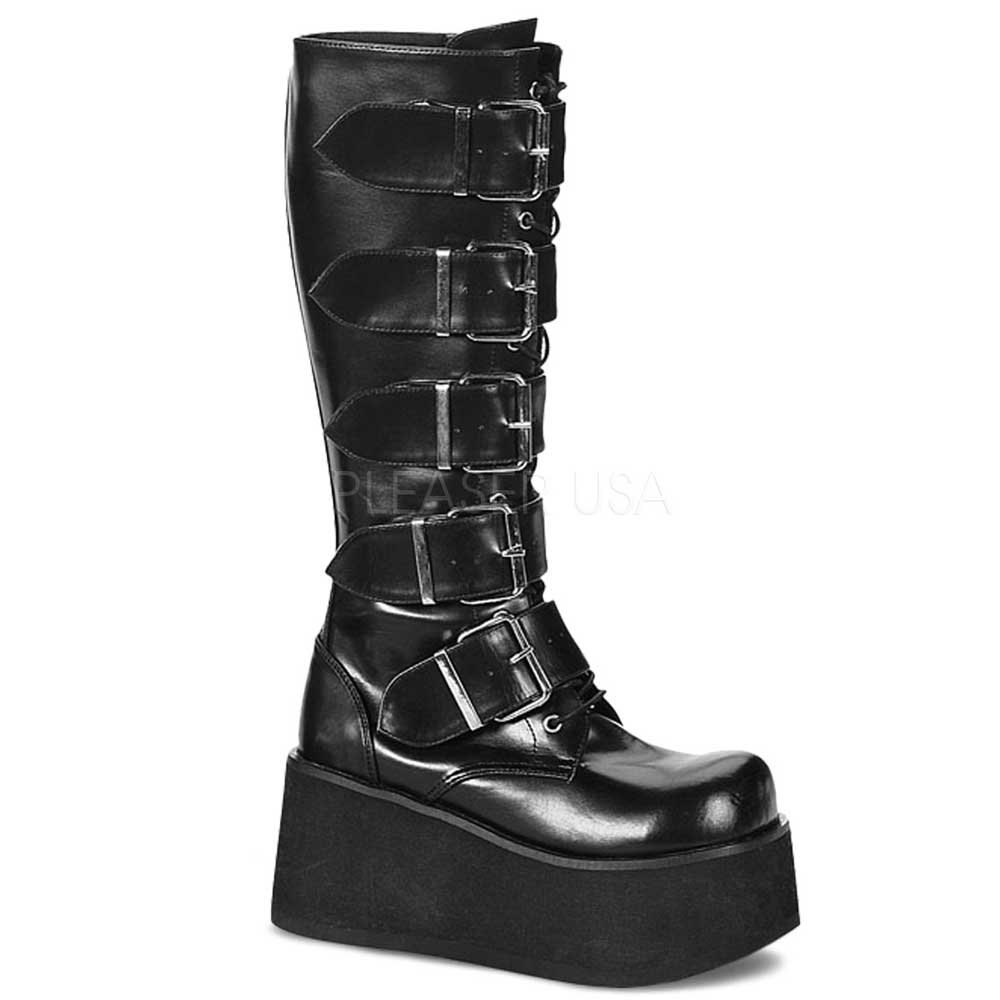 DemoniaCult - TRASHVILLE518 Platform Boots - Black Product image